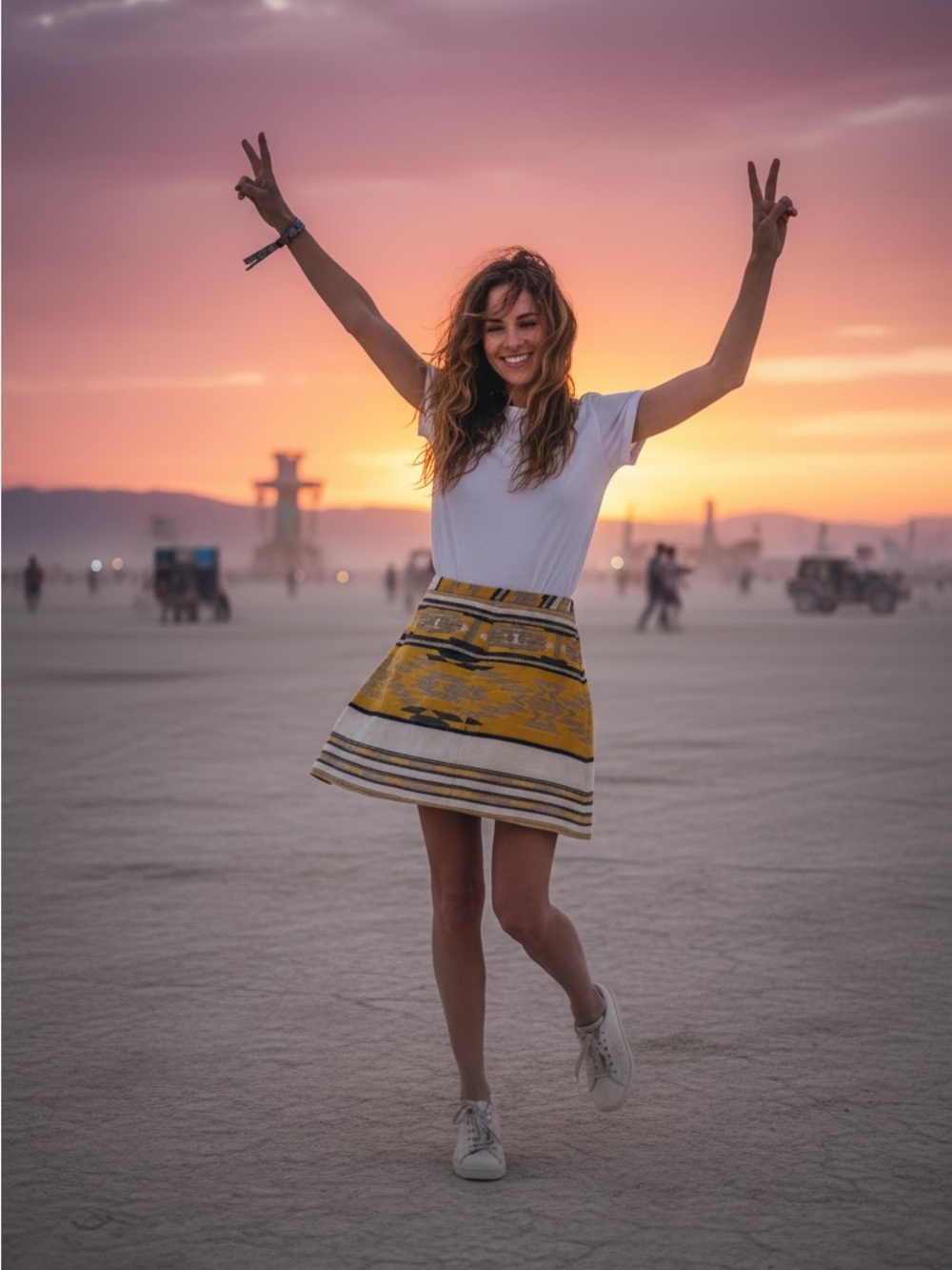 Zara Bohemian Stunning Yellow Patterned Skater Skirt
